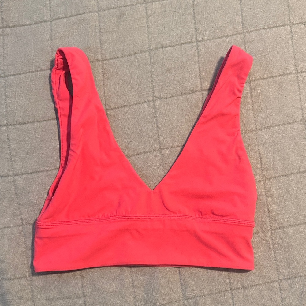 Lululemon Athletica Coral V-Neck Sports Bra